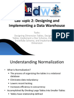 Lab Topic 2 Designing and Implementing A Data Warehouse