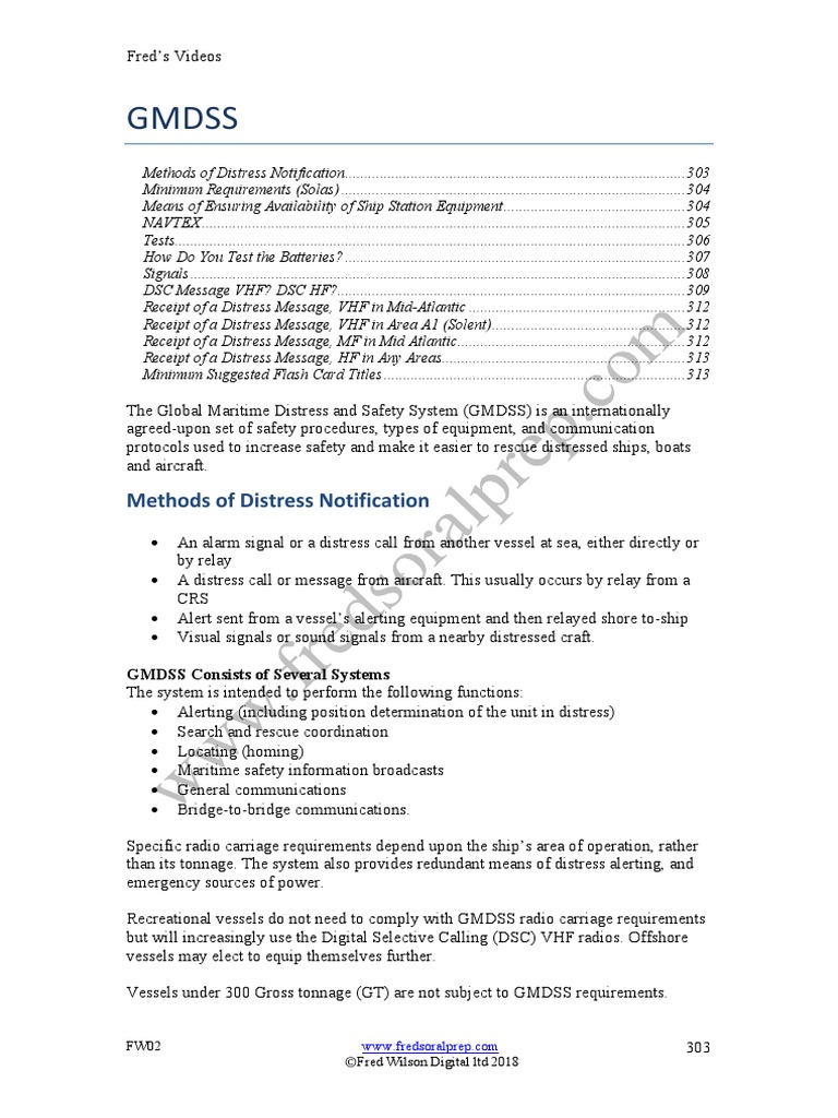 Gmdss Notes | PDF | Wireless | Radio