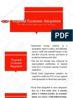 Regional Economic Integration Levels and Examples