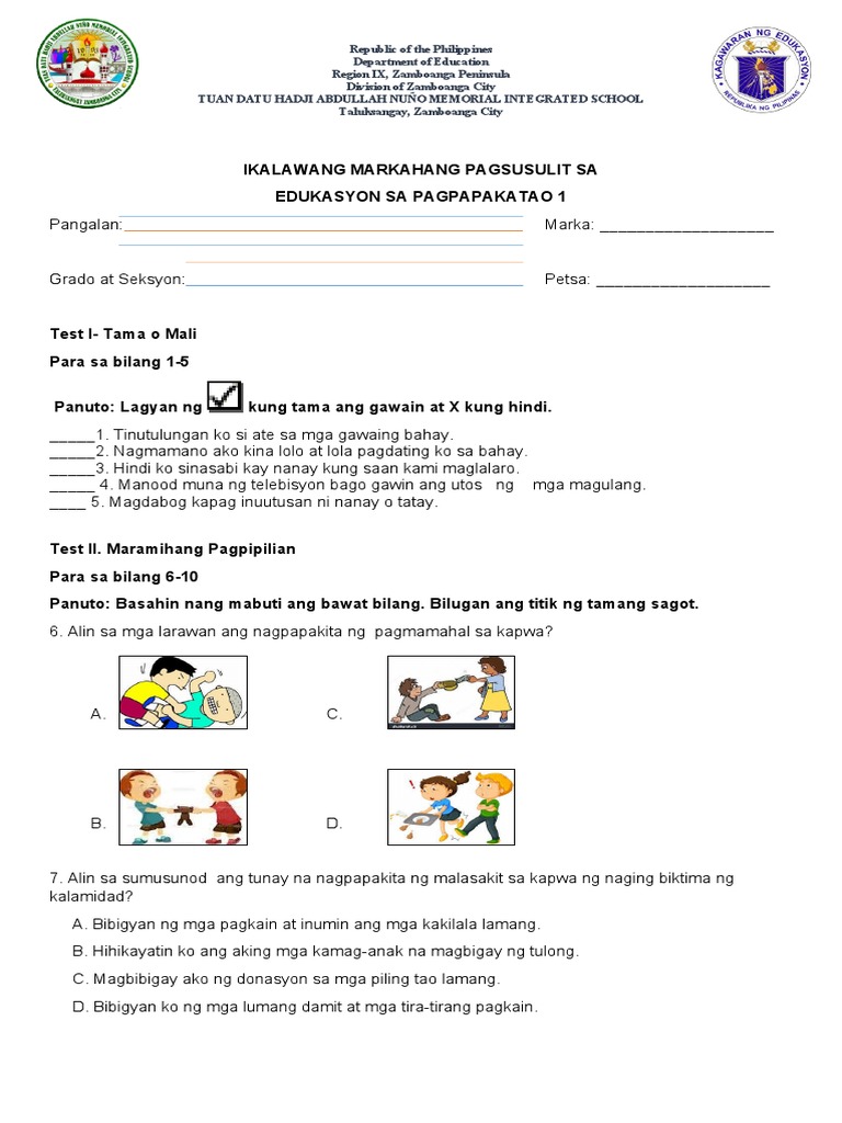 q2 Esp Summative Test | PDF