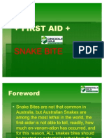 FIRST AID + Snakebite (Recommendations)