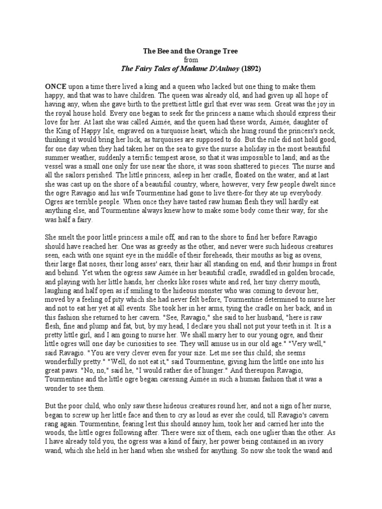 The Bee and The Orange Tree | PDF