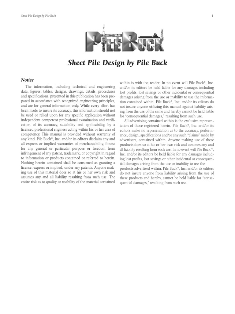 Sheet Pile Design | PDF | Deep Foundation | Soil Mechanics