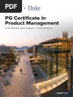 Brochure - Duke PG Certificate in Product Management Brochure