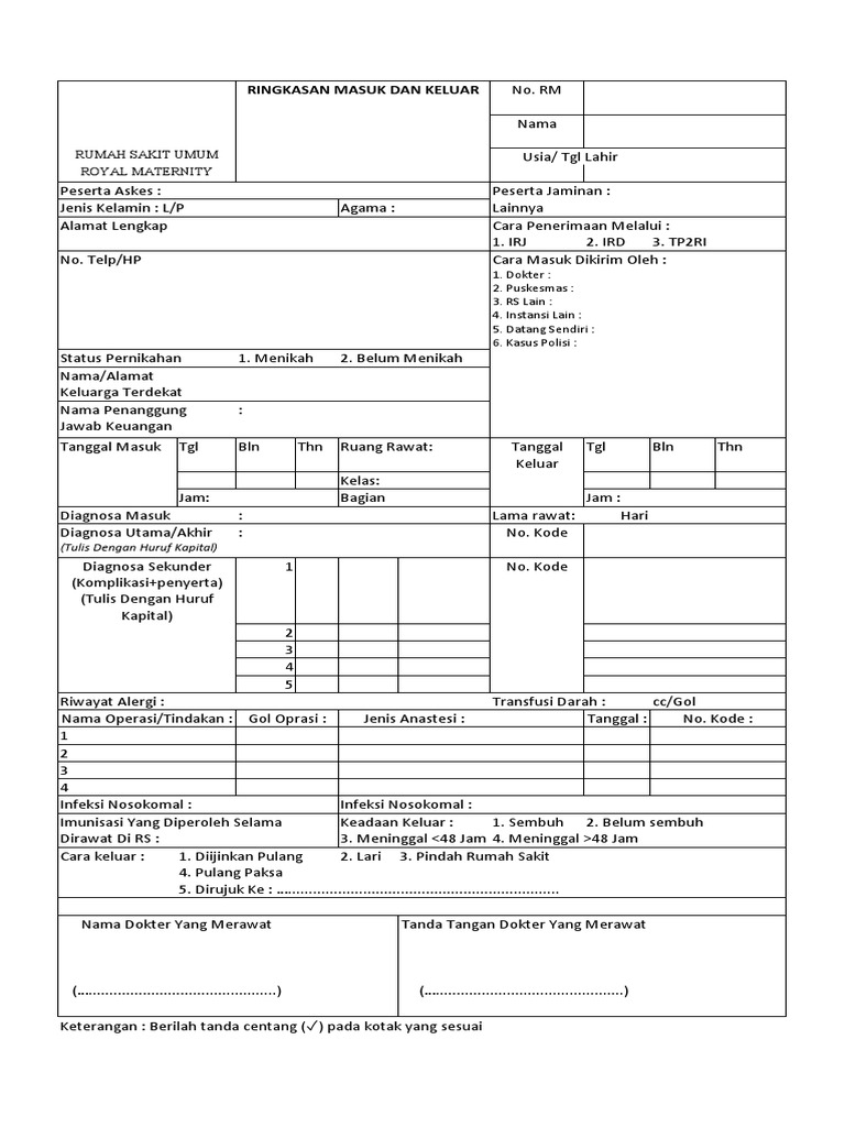 Form Pasien | PDF