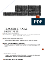 Teacher Ethical Principles Respect and Dignity