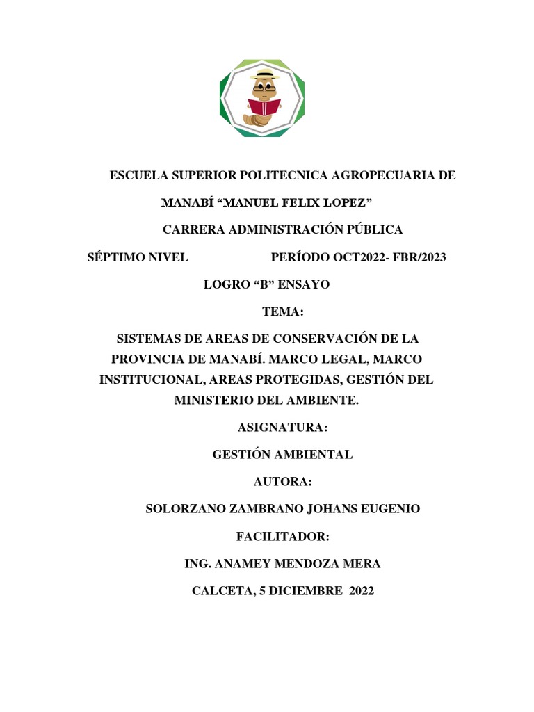 Escuela Superior Politecnica Agropecuaria de Manabí PDF