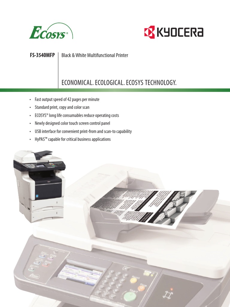 FS 3540 Specsv2 PDF Printer Image Scanner