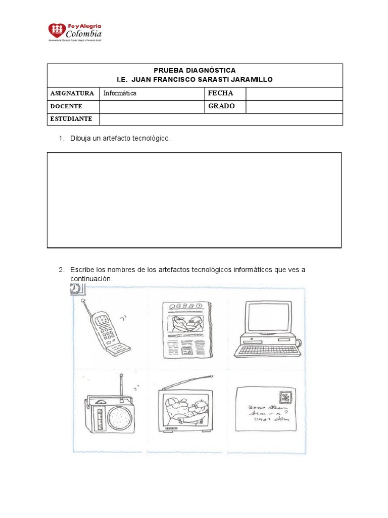 Prueba Diagnóstica de Informática | PDF