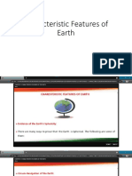Characteristic Features of Earth
