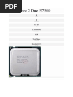 Intel Core 2 Duo E7500