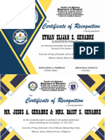 Certificate of Regognition For Honor Students 2022