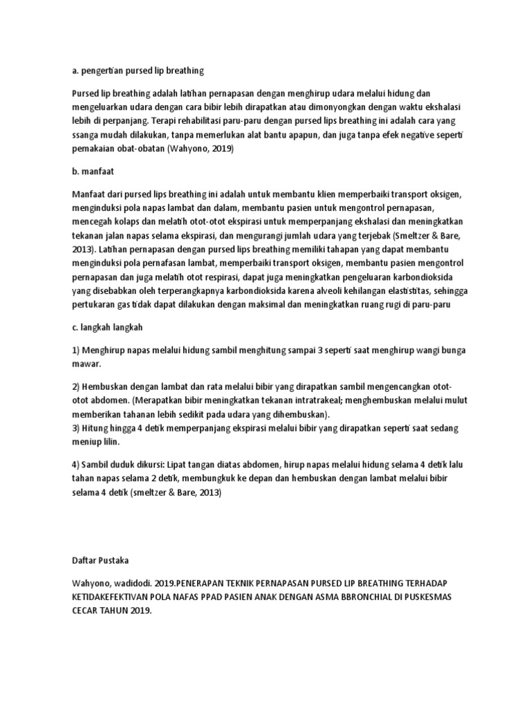 Konsep Pursed Lip PDF