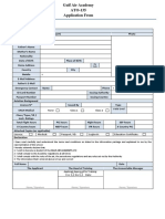 GAA Application Form