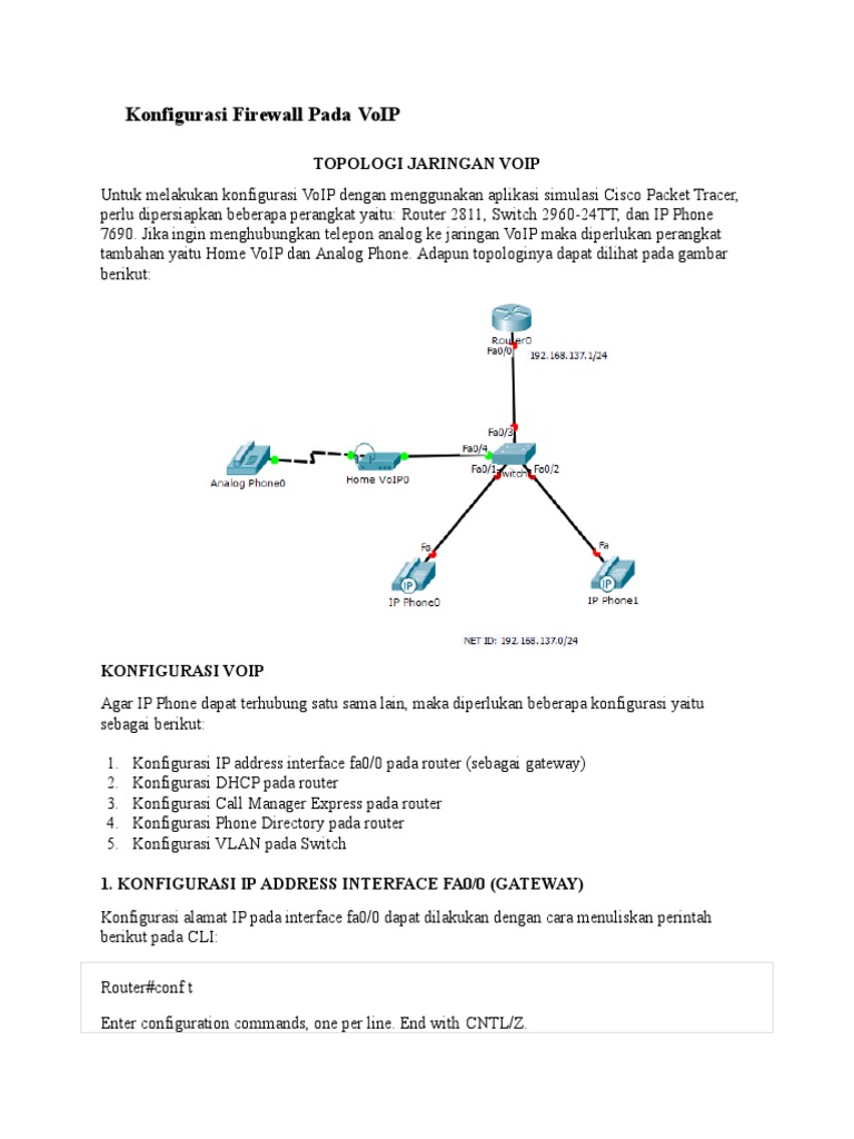 Firewall Pada VoIP | PDF