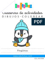 COL AN0008 Pinguinos Colorear Edufichas