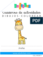 COL AN0011 Dibujos Jirafas Colorear Edufichas