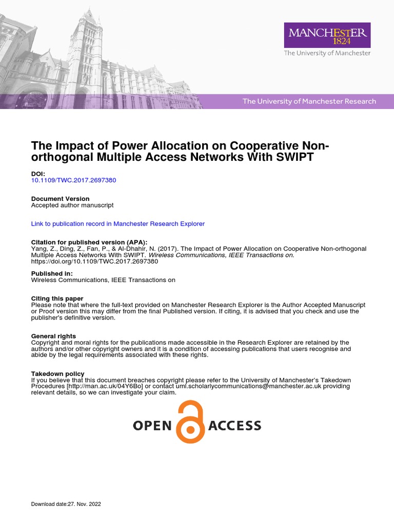 The Impact of Power Allocation On Cooperative Non Orthogonal Multiple ...