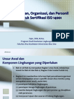 Kebijakan, Organisasi, Personil Untuk Sertifikasi ISO 14001