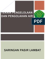 Teknik Pengelolaan Dan Pengolahan Air Saringan Pasir Lambat Dan Cepat