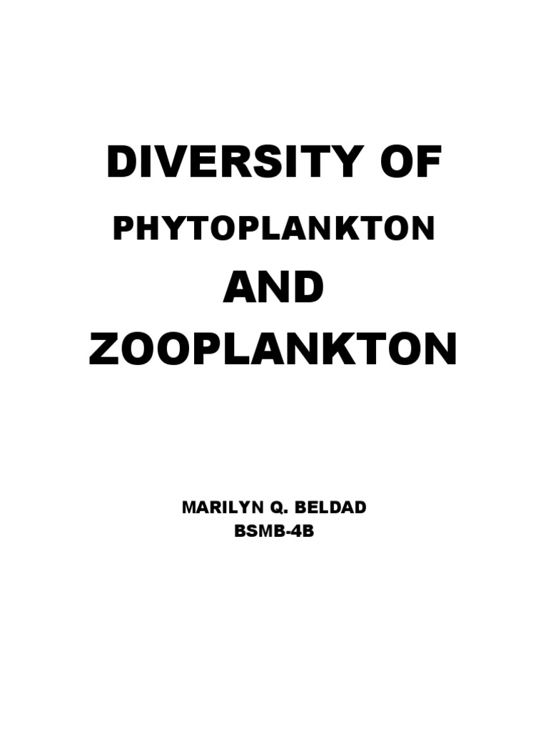 Phytoplankton and Zooplankton Diversity | PDF | Phytoplankton | Plankton