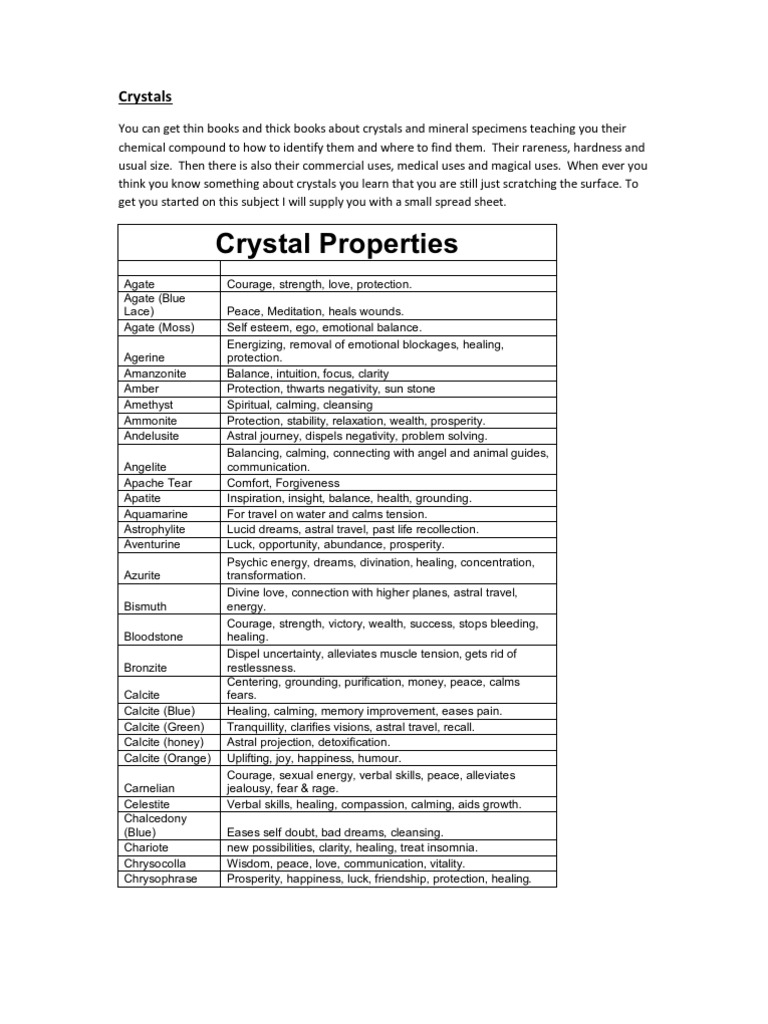 Crystals | PDF | Meditation | Quartz