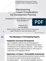 Mainstreaming Climate Impact Considerations Into Development Planning