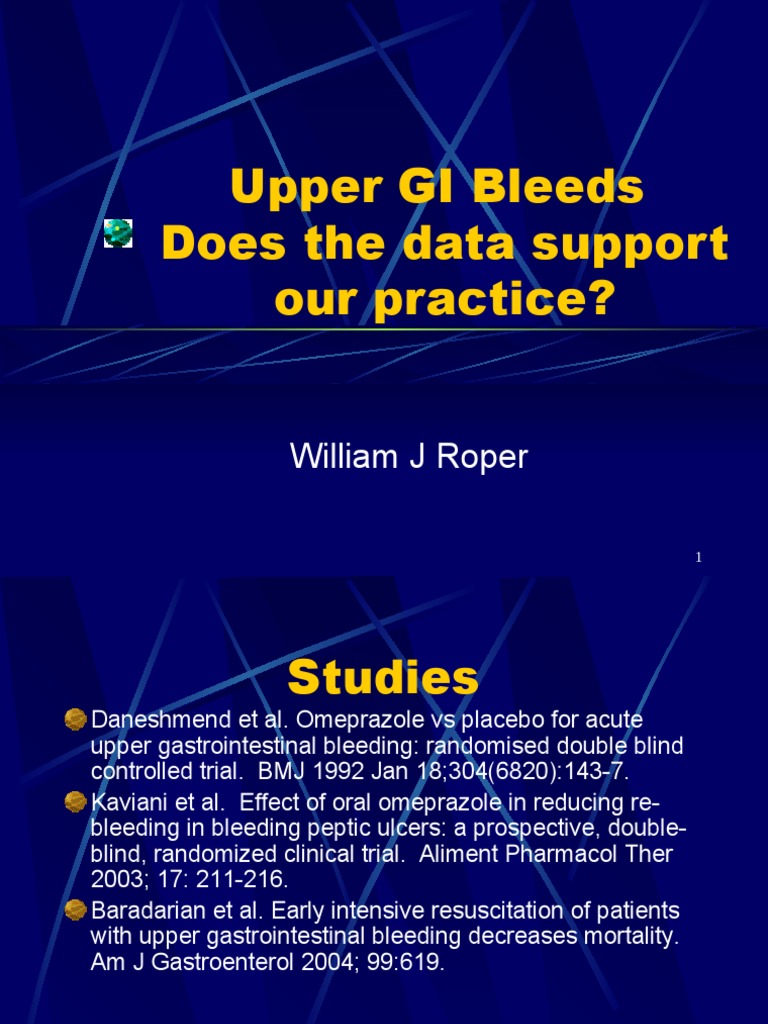Upper GI Bleeds PDF Medical Specialties Clinical Medicine
