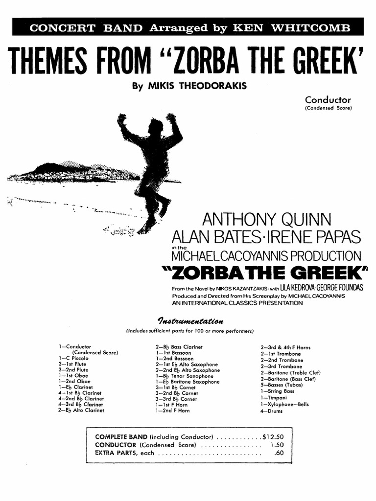 Zorba The Greek Arr. Ken PDF