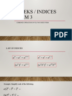 Formulas Indices Simplify Operations