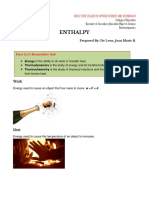 Enthalpy Activity Sheet