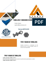 Tornillería estructural: tipos, grados y condiciones de montaje