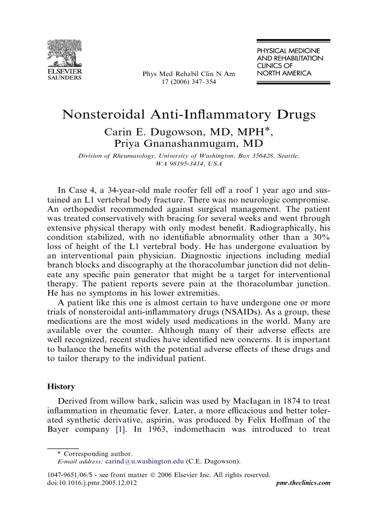 s1047965105001178 NSAID | PDF | Nonsteroidal Anti Inflammatory Drug