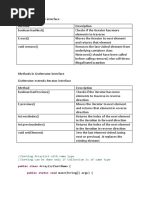 Methods in Iterator Interface