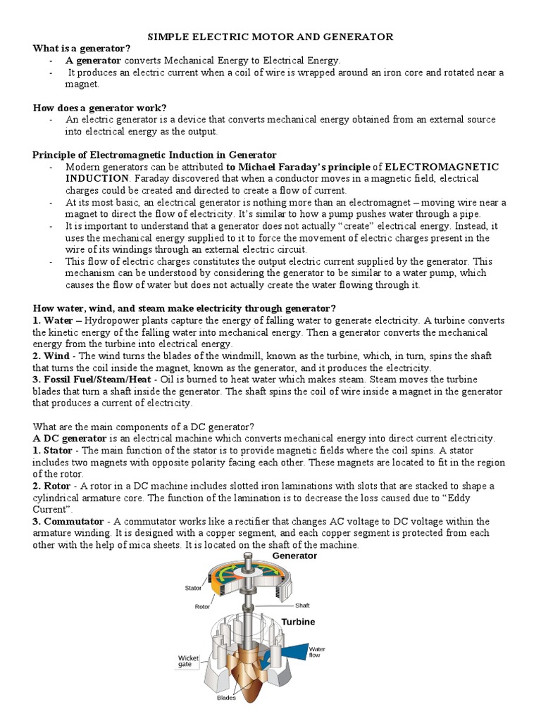 Simple Electric Motor and Generator PDF