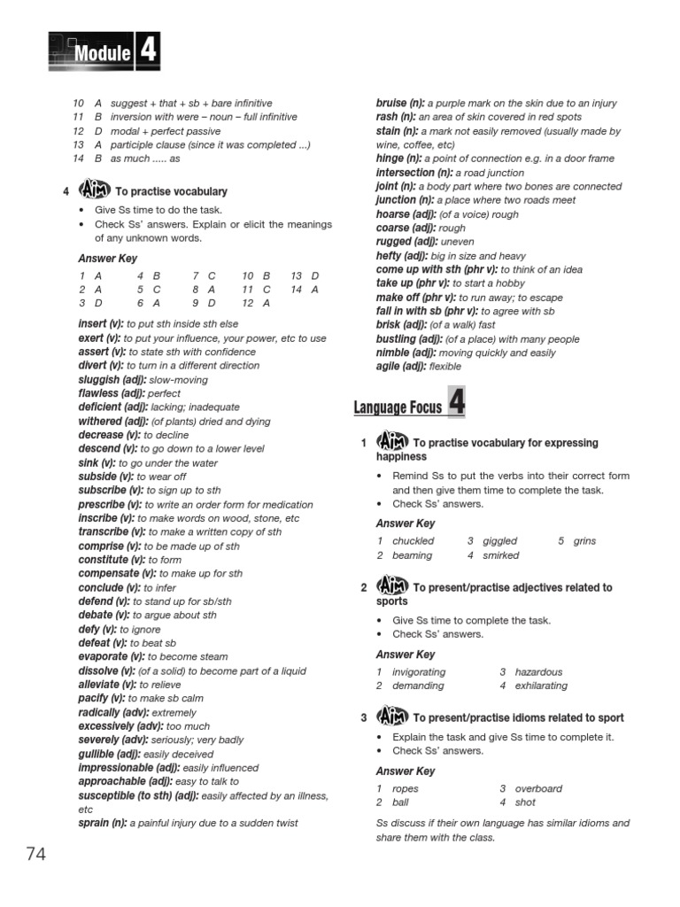 Vocabulary and Grammar Practice Guide | PDF | Language Mechanics ...