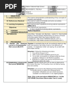Lesson Plan in Math 9