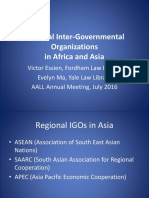 African and Asian Regional Organizations