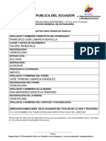 Formulario Cedula Julio