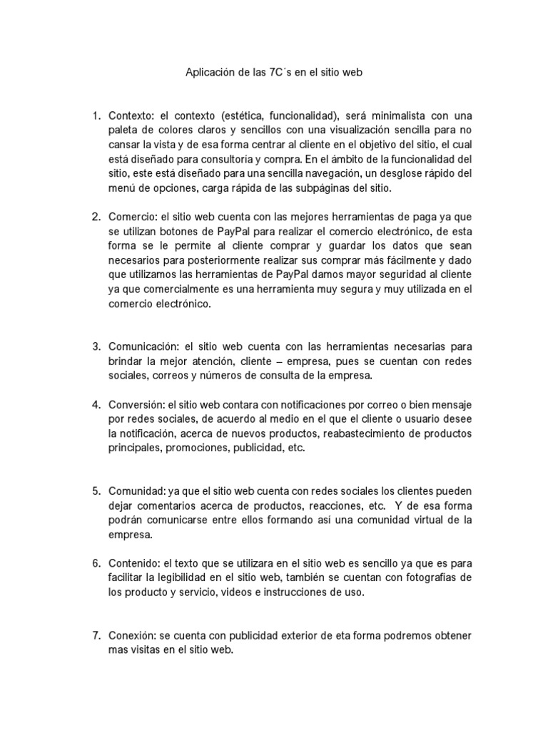 Aplicación de Las 7C | PDF | Informática