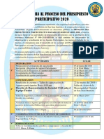 Convocatoria Al Proceso Del Presupuesto Participativo 2020