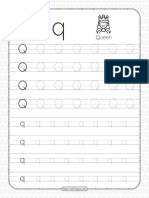 Printable Dotted Letter Q Tracing PDF Worksheet