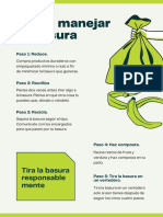 Verde Utilitario Eliminación de Desechos Pasos Reciclaje Póster