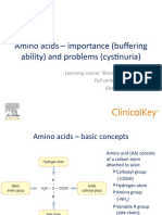 Amino Acids - Importance (Buffering Ability) and Problems (Cystinuria)
