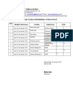 Daftra Hadir PT Umbas