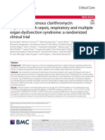 Effect of Intravenous Clarithromycin in Patients With Sepsis, Respiratory and Multiple Organ Dysfunction Syndrome: A Randomized Clinical Trial