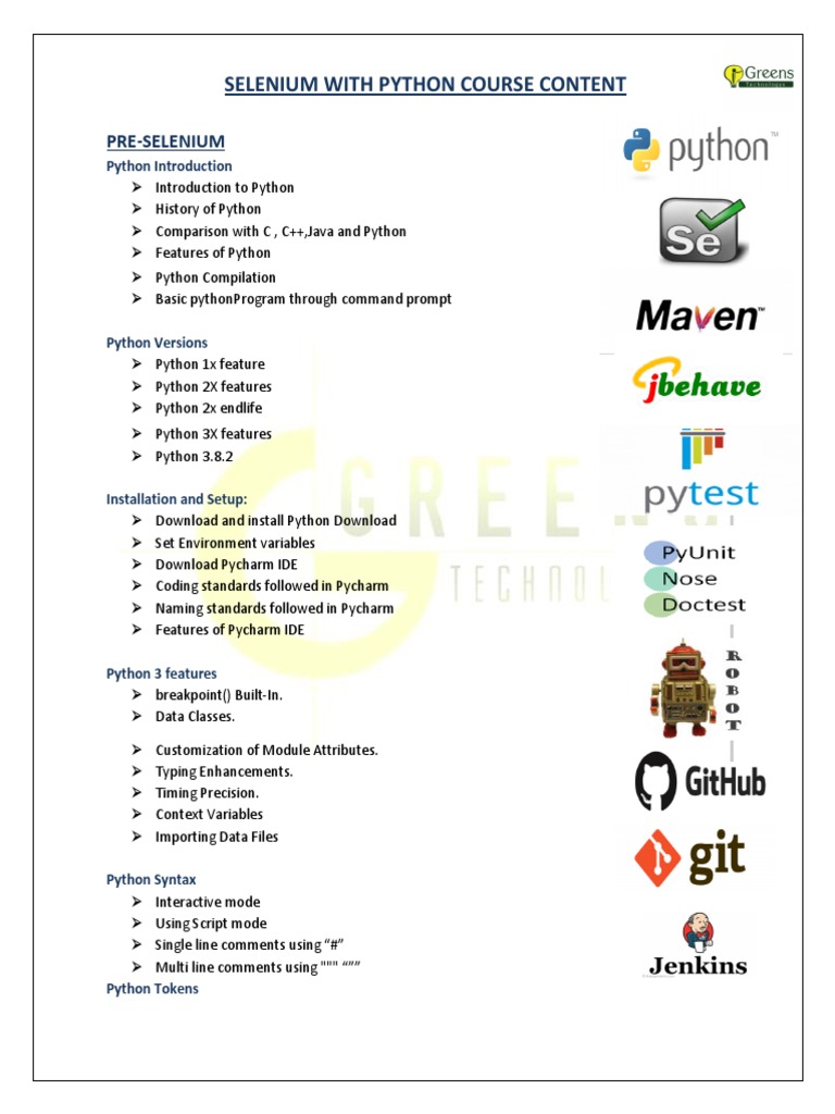 Selenium with python pdf selenium software python programming