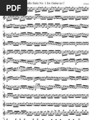 Bach Cello Suite 1 Prelude Guitar Tab Pdf
