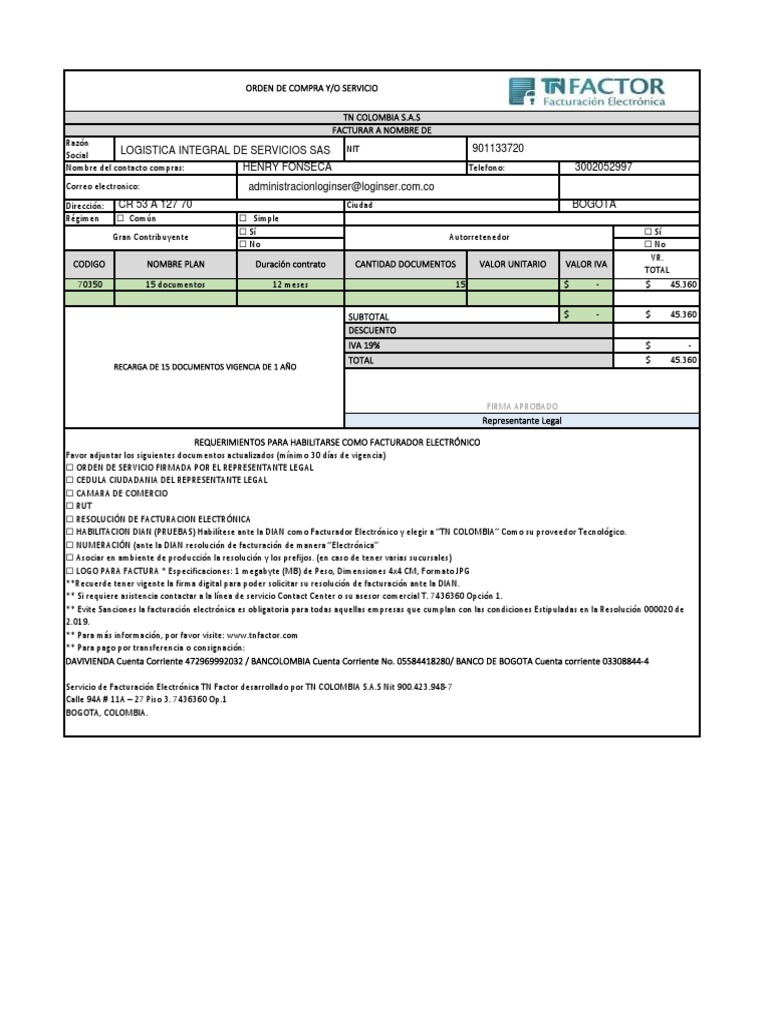 Oc 15 Documentos Logistica | PDF