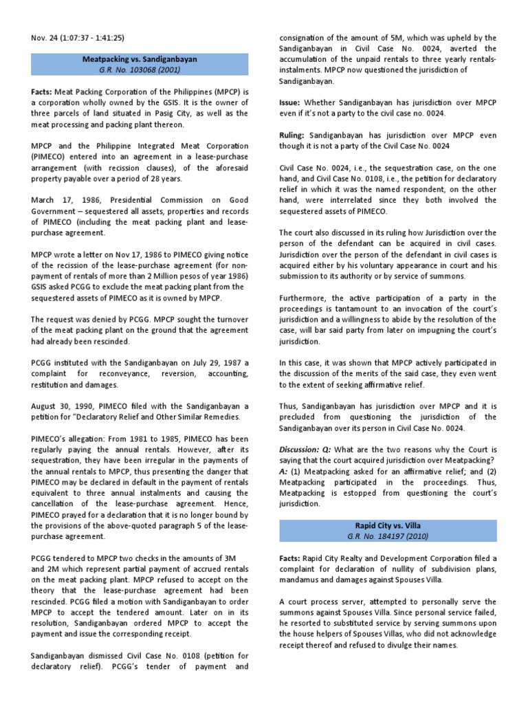 G.R. No. 103068 (2001) PDF Default Judgment In Rem Jurisdiction